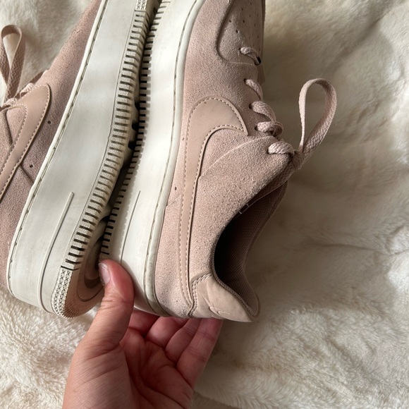Nike Sage Pink Suede Air Force One 6.5 - Picture 7 of 10